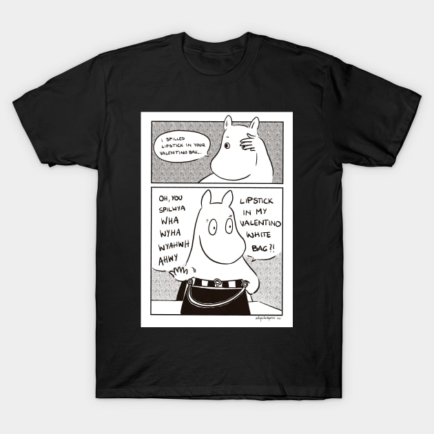 I spilled Lipstick in your Valentino Bag Mumien T-Shirt by andersillustration